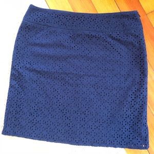 NWT Saint Tropez Navy Eyelet Skirt Size 12